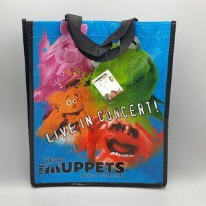 Muppets Reusable Tote Shopping Party Gift Grocery Bag World Tour 15x12x6